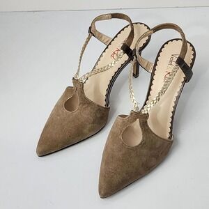 699 Violet & Red LAURA Stiletto Heels‎ Leather Upper Size 6.5M